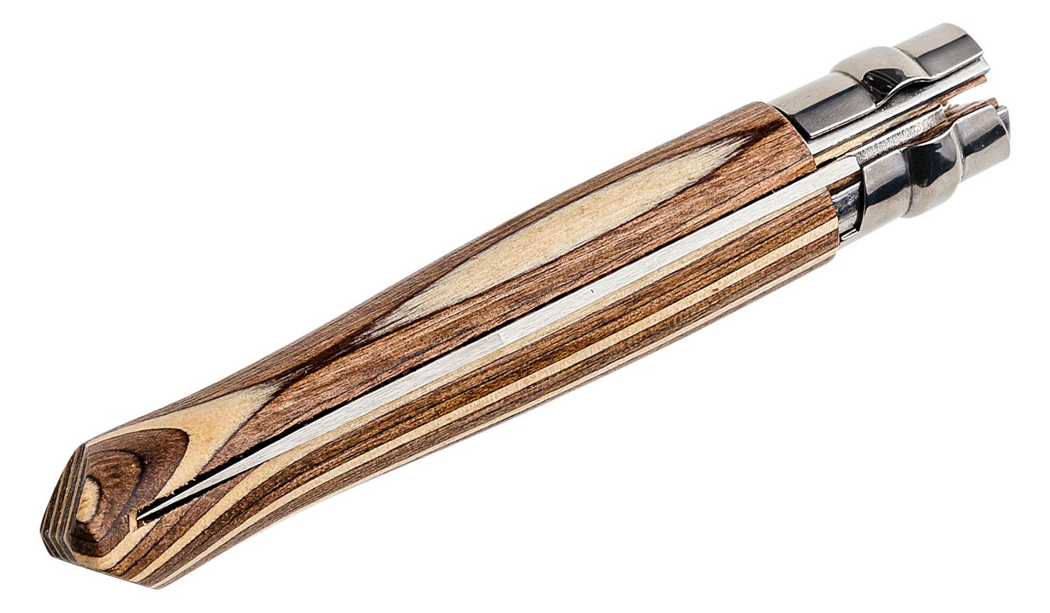 Opinel Brown Birch Sandvik Folding Knife