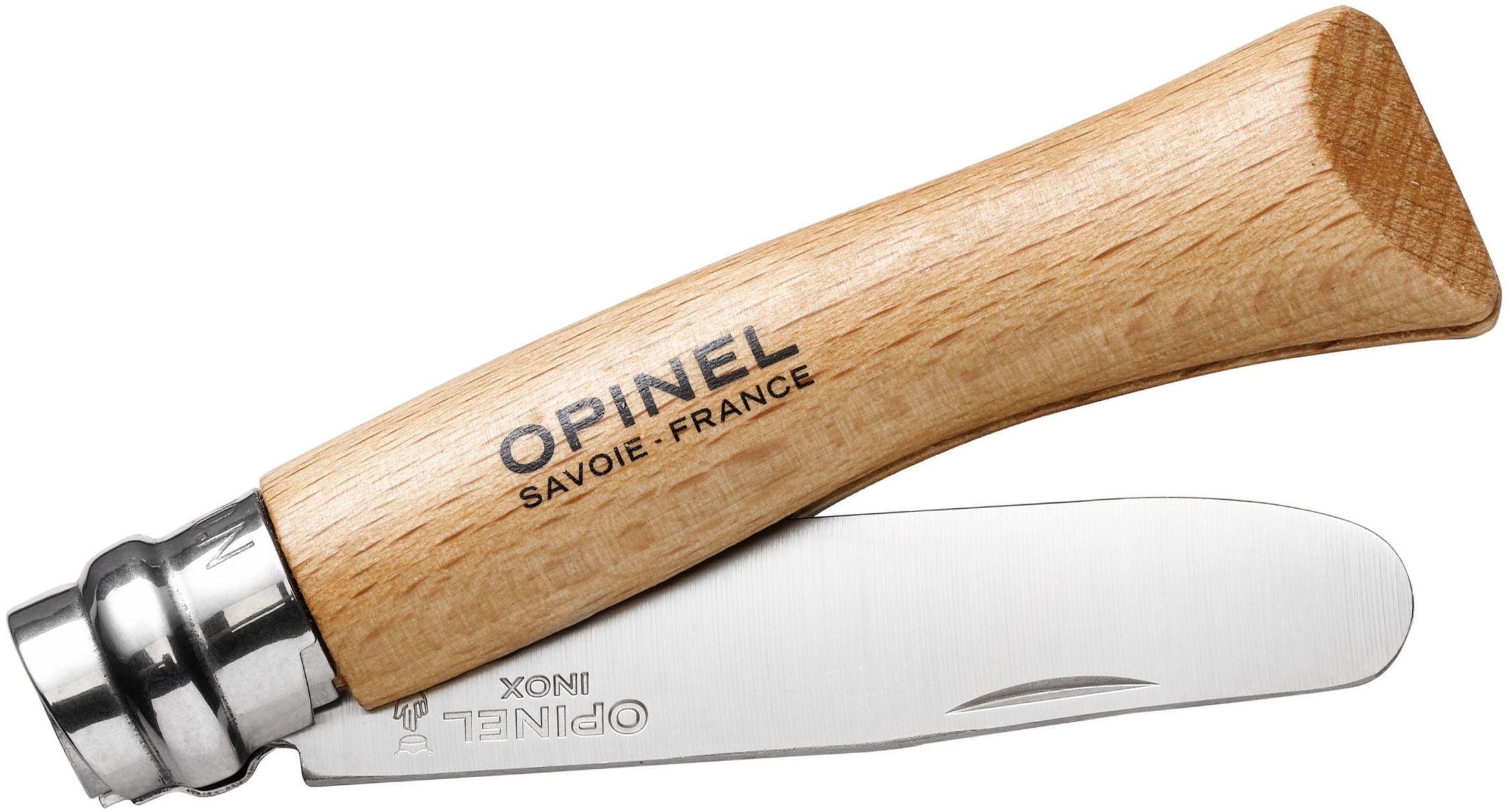 Opinel 6-Piece N07 Scouts Folding Knife Set 2.875 Sandvik 12C27 Blunt Tip  Blades, Beechwood Handles - KnifeCenter - OP01696 - Discontinued