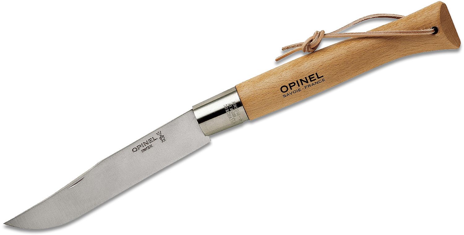 Opinel N013 Giant Folding Knife 8.875 Sandvik 12C27 Stainless Plain Blade,  Beechwood Handle - KnifeCenter - 122136
