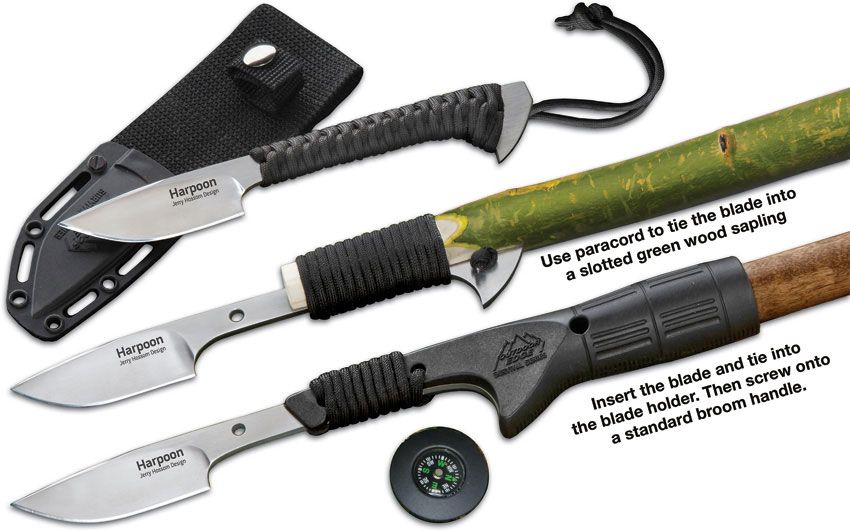 Outdoor Edge Harpoon Fixed 2.75 Satin Blade, Paracord Wrapped Handle -  KnifeCenter - HAR-1C