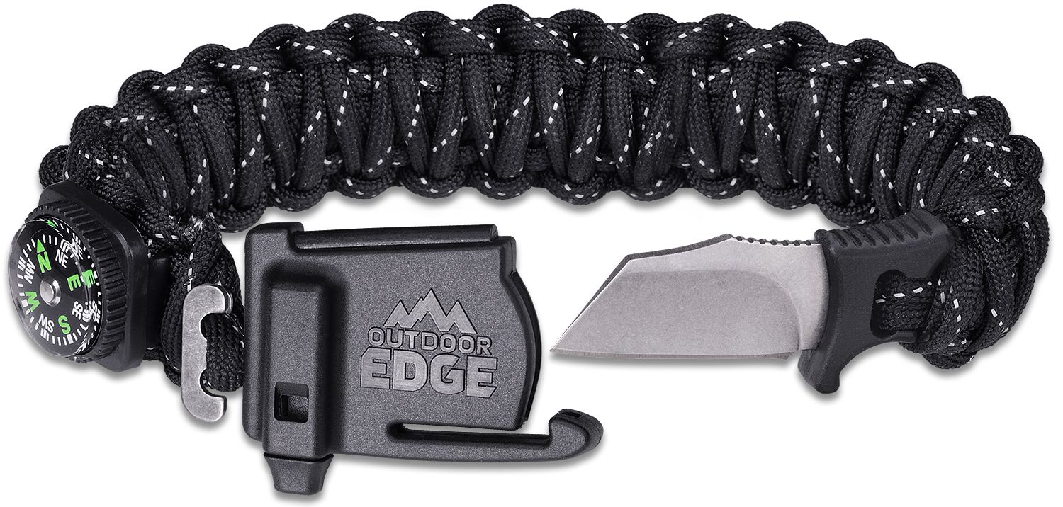 Outdoor Edge Para Claw Large Camo 550 Paracord Bracelet 8cr13mov Stainless Blade for sale online 