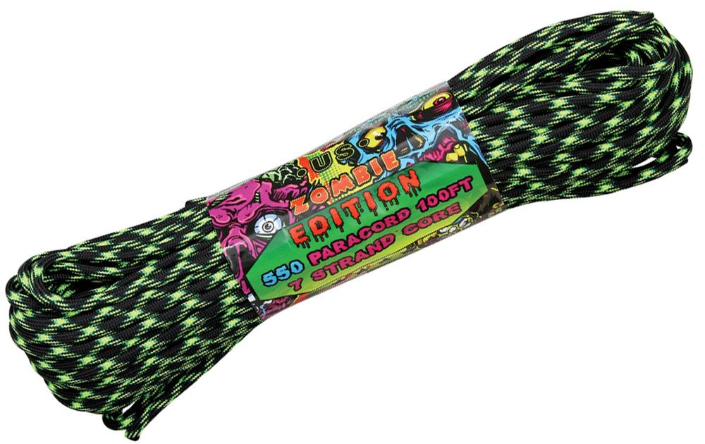 Atwood Rope 550 Paracord, Decay, 100 Feet, Zombie Edition - KnifeCenter -  RG1045H