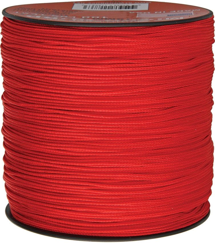 550 Micro Cord, Red, Nylon Braided, 1,000 Feet x 1.18 mm - KnifeCenter - RG1135 - Discontinued