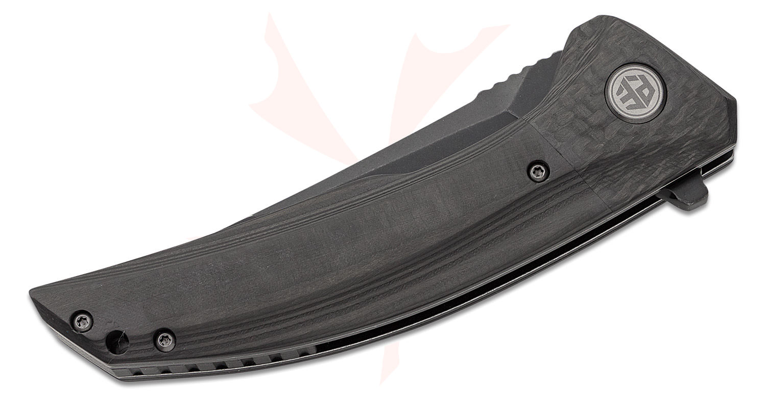 Petrified Fish PFP05 Deepsea Flipper Knife 3.66" K110 (D2) Black