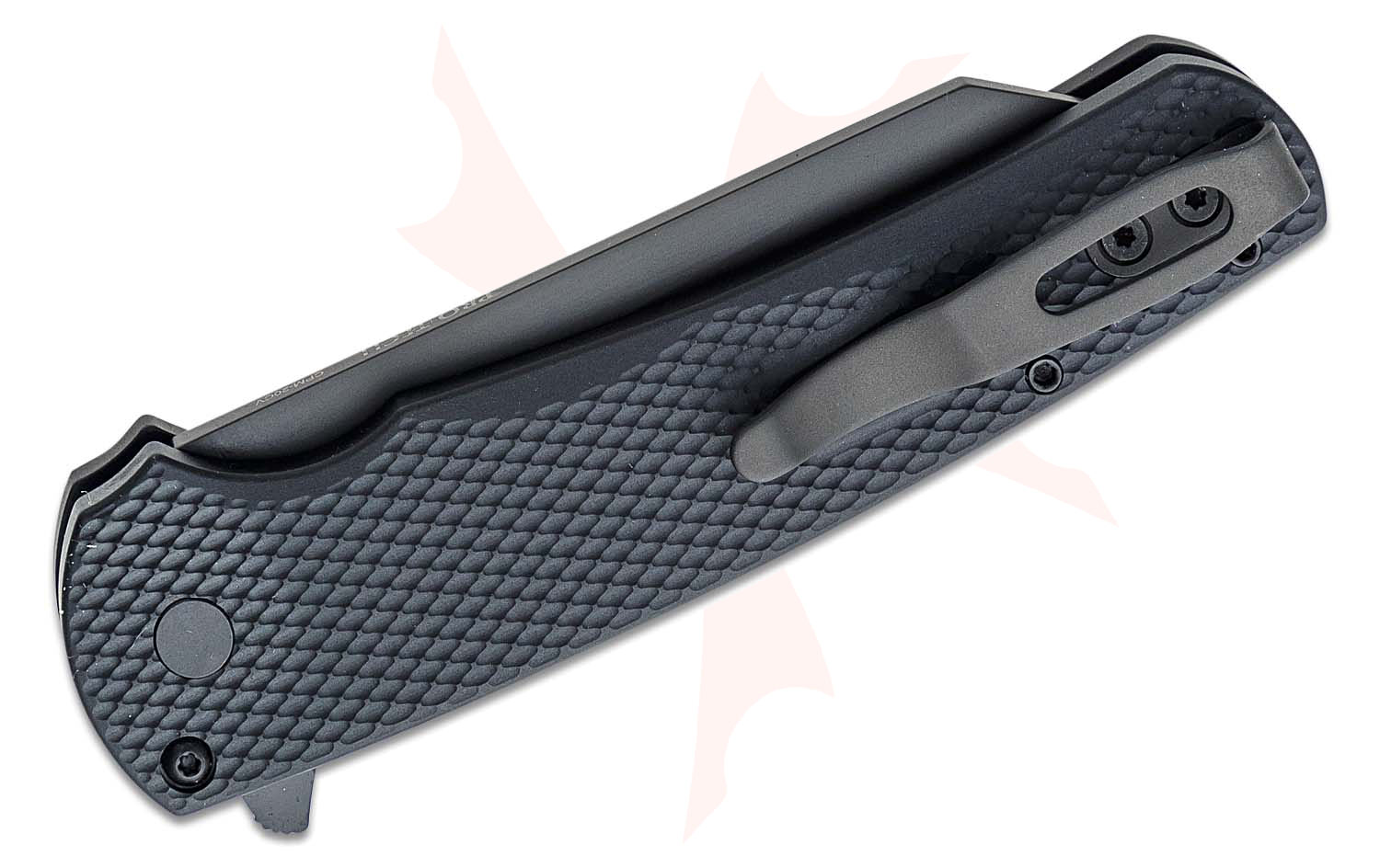 ダークオーブ Pro-Tech Malibu Reverse Tanto, Textured Grey Aluminum / DLC