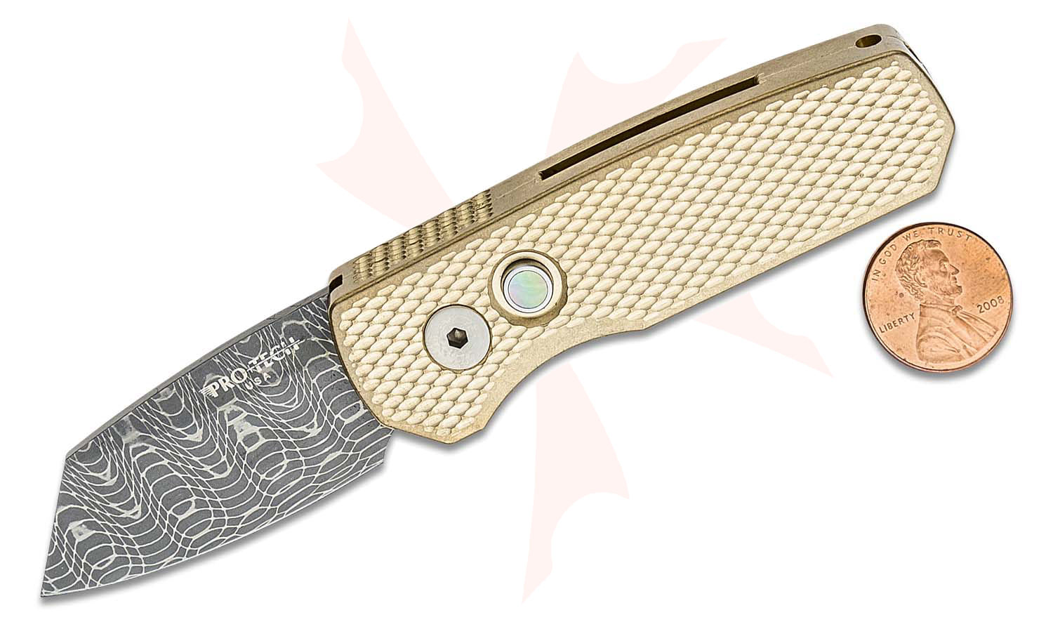 Pro-Tech R5211-DAM Custom Runt 5 AUTO Folding Knife 1.94