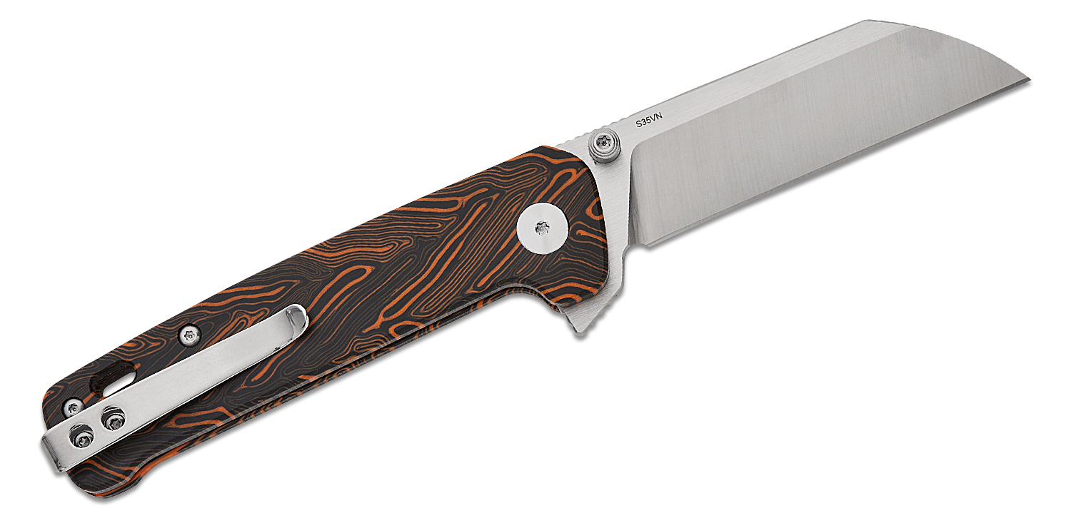 QSP Knives Penguin Button Lock Flipper Knife 3.06