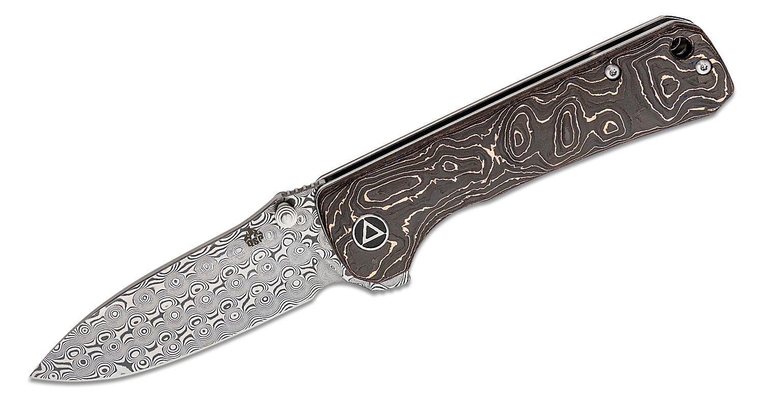 QSP Kitchen Knife 4'' Kritsuke Brass Copper Damascus Blade Desert Iron –  QSP KNIFE