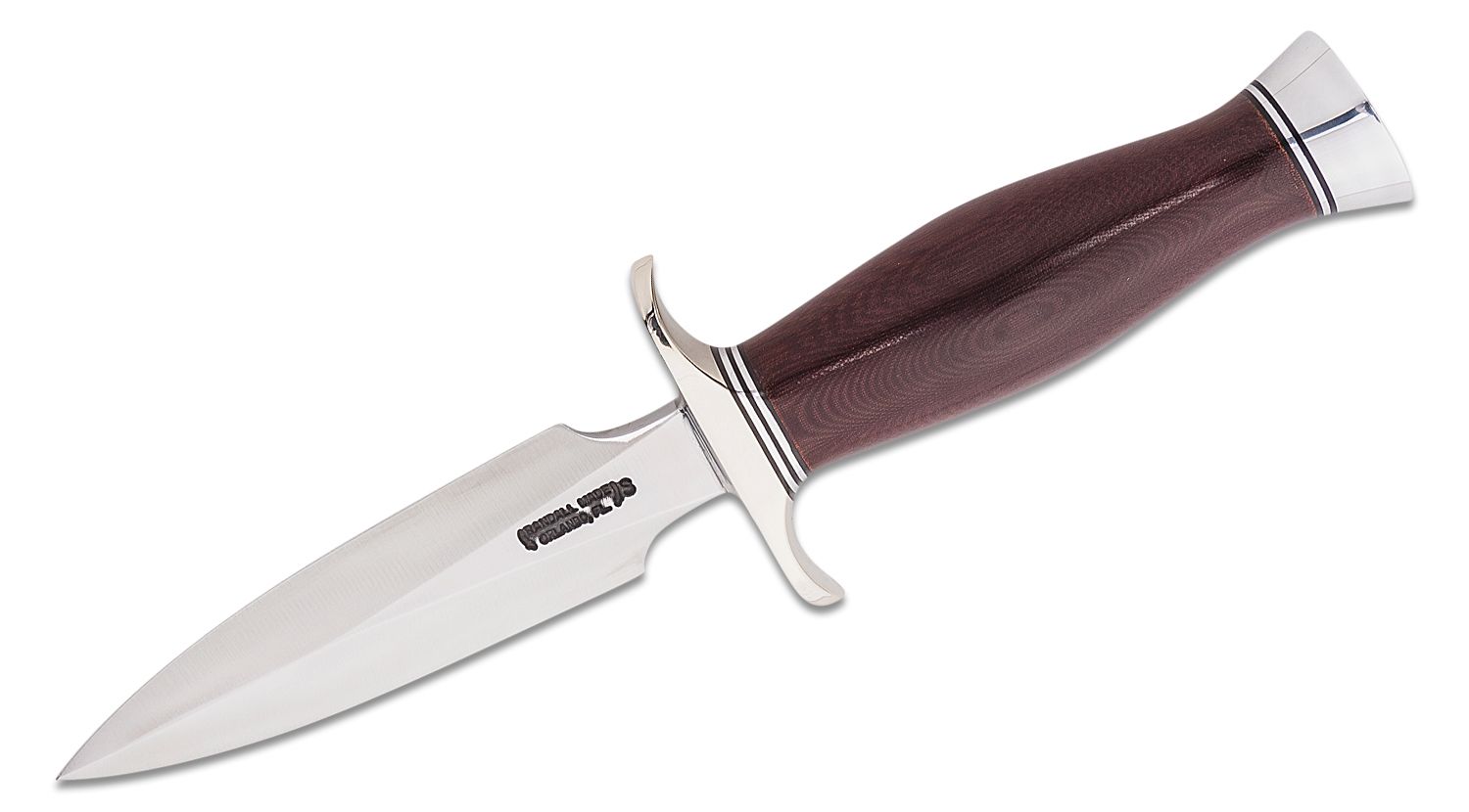 Randall Made Knives Custom Model 2 Letter Opener Knife 4 Double Edge  Dagger Blade, Maroon Micarta Handle, Leather Sheath - KnifeCenter - Model  2-4