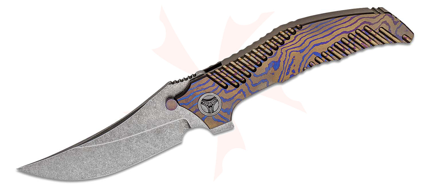 Peter Rassenti Custom Persian Integral Flipper Knife 3.75