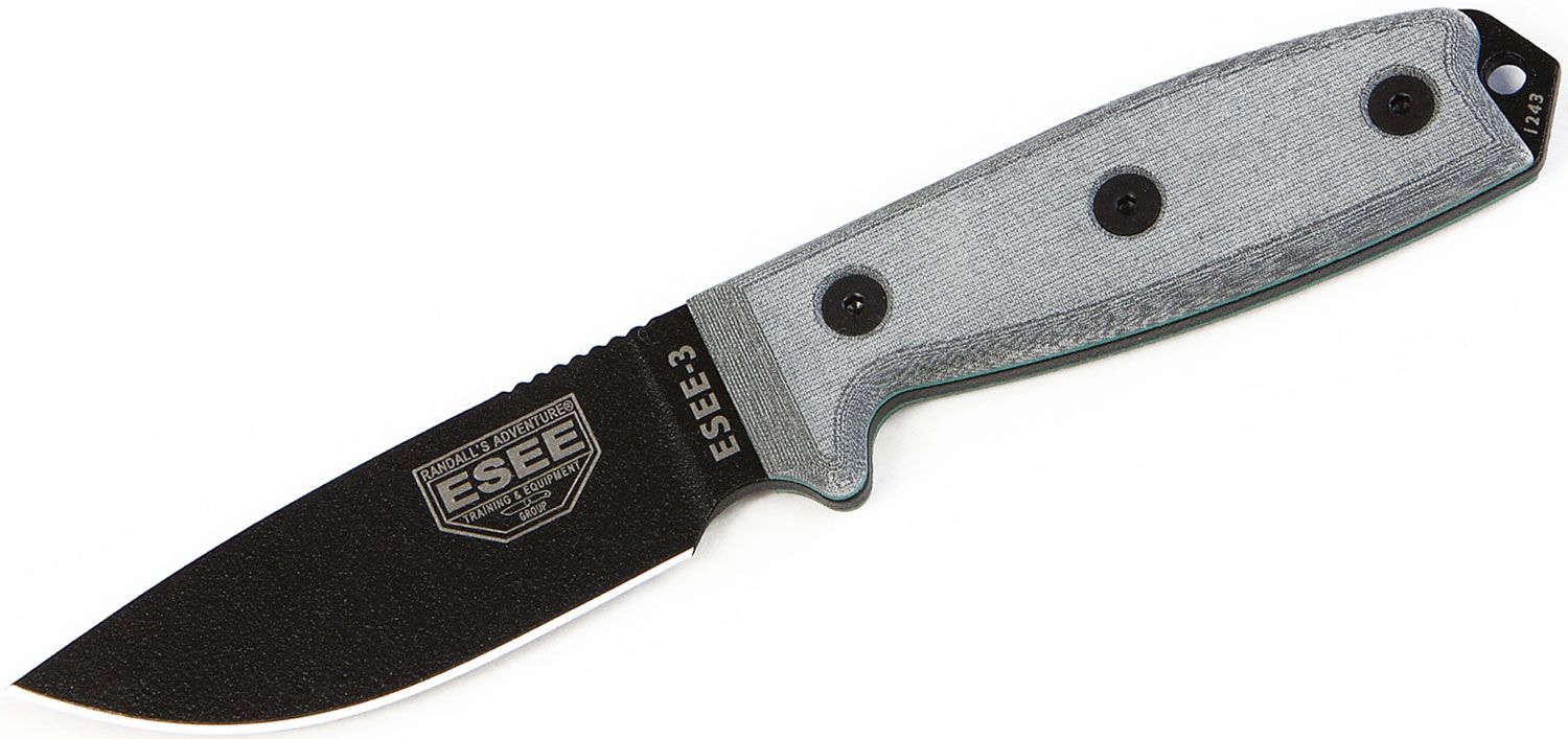  ESEE Knives 3P-MB Fixed Blade Knife w/Molded Polymer