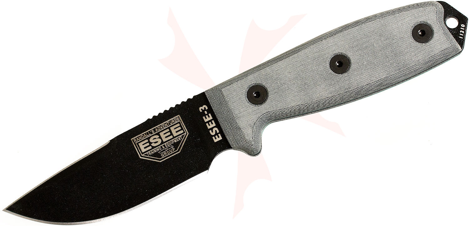 ESEE Knives ESEE3PCPMB Sharpened Clip Point Plain Edge, Coyote Brown
