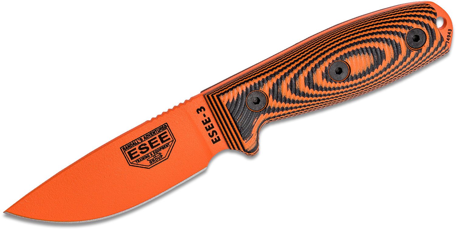 Reo Pattern Parer Knife with Blade Cover, 3, Orange