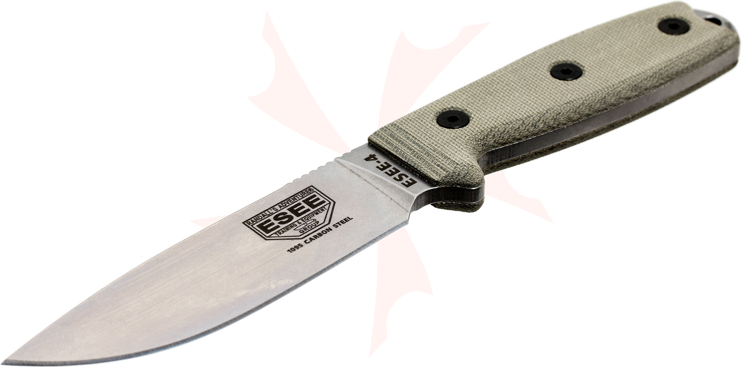 ESEE Knives ESEE-4P-UC Uncoated Plain Edge, Coyote Brown Sheath, Clip ...