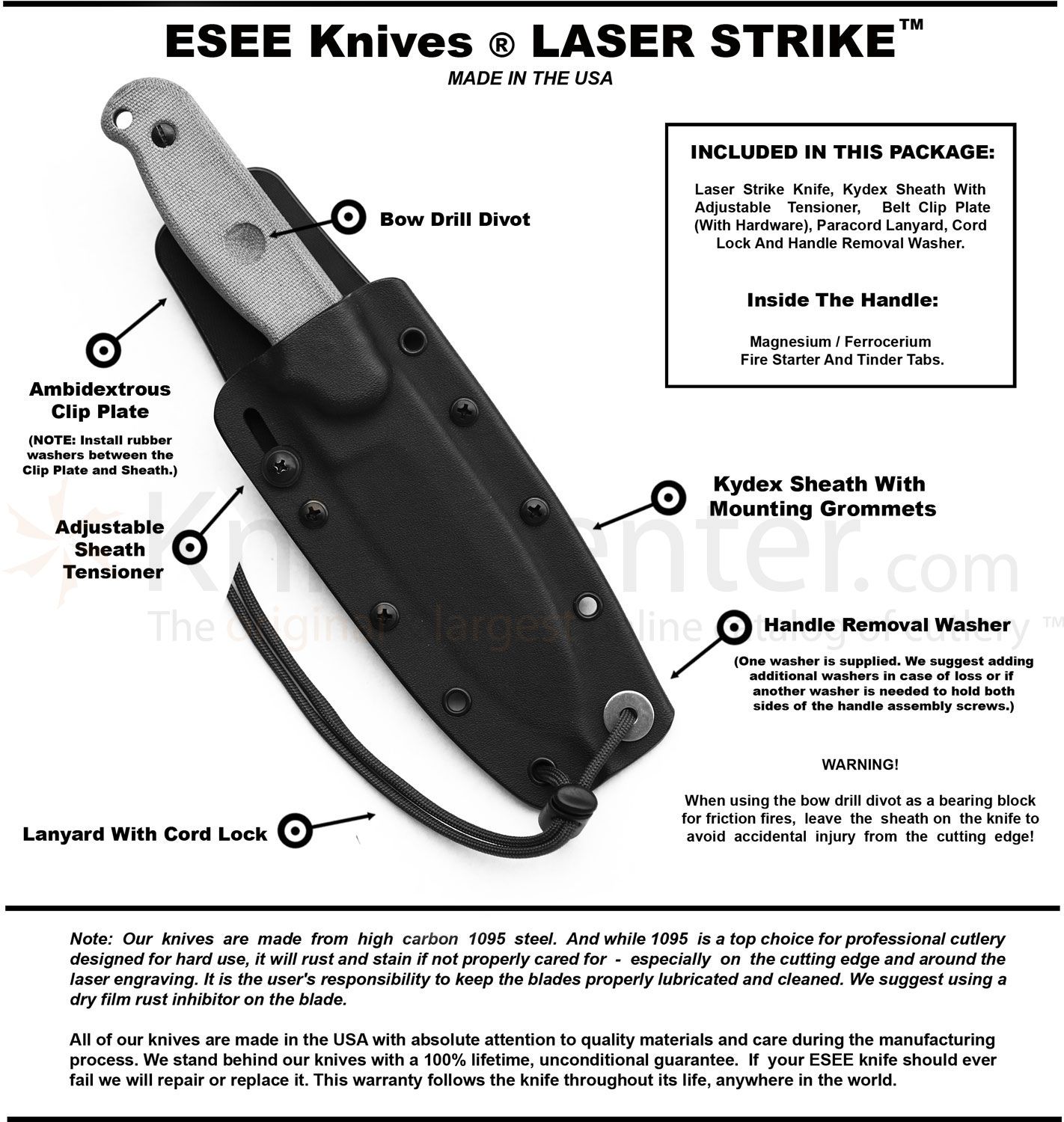 ESEE Clip Plate For Laser Strike, 5 & 6 Sheath 