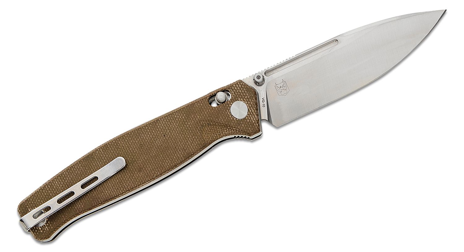 WMK Exclusive Real Steel Huginn Folding Knife Brown Linen