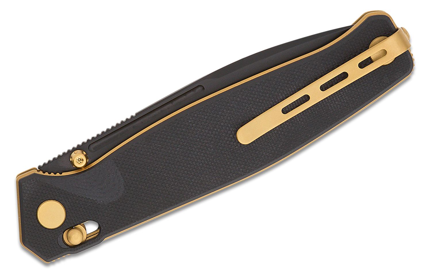 Real Steel Huginn Knife - VG-10 Blade, G10 Ergonomic Textured Grip - EDC  Knife for Men and Women - Black/Gold 