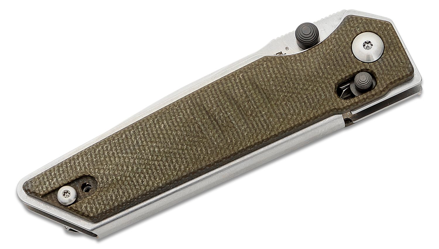 Real Steel Sacra Green Micarta Pocket Knife - Stonewash Plain - Grindworx