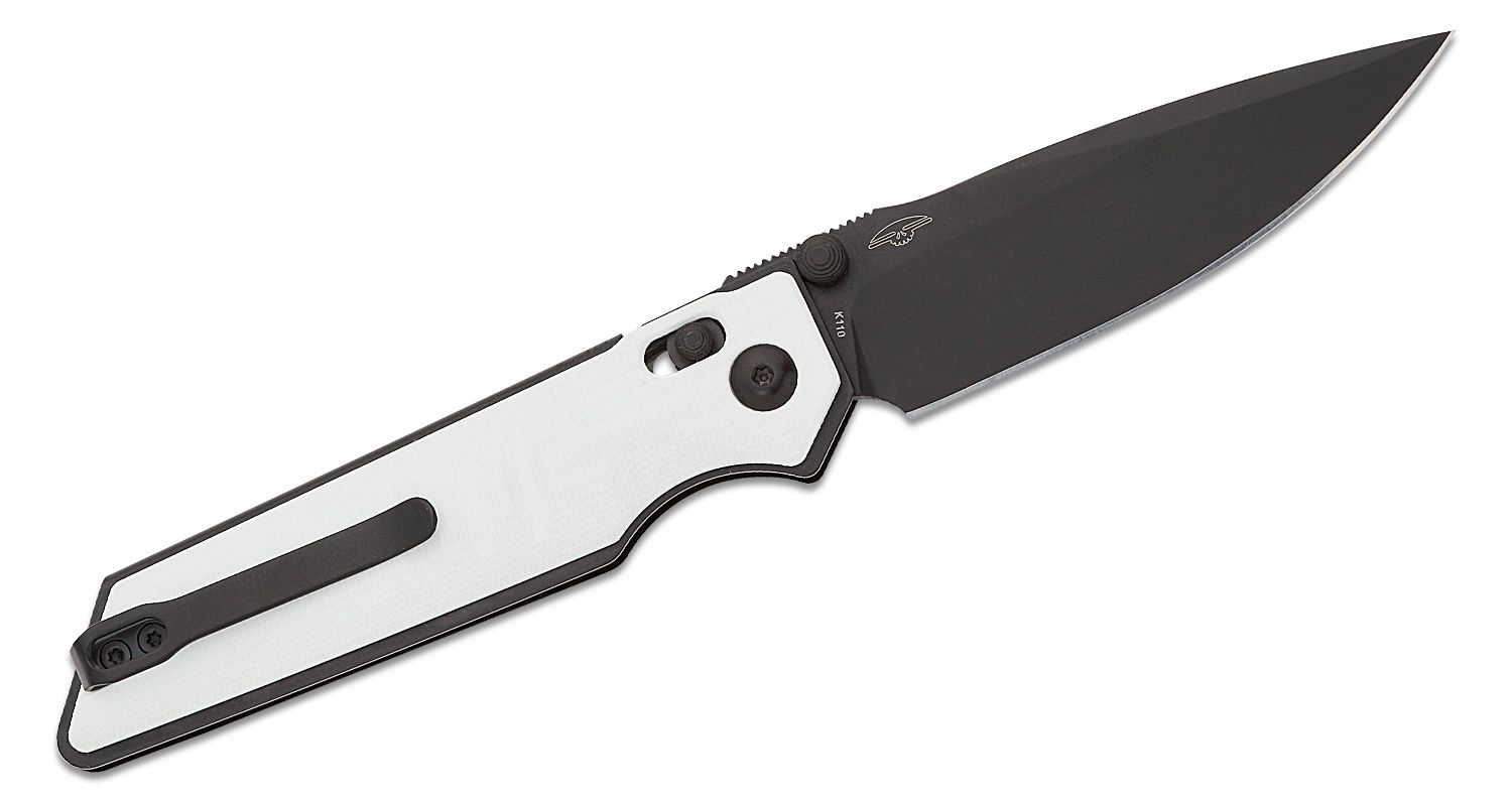 Real Steel Huginn Slide Lock Folding Knife White G10 Handle VG-10 Plain  Black Blade 7652WB - White Mountain Knives