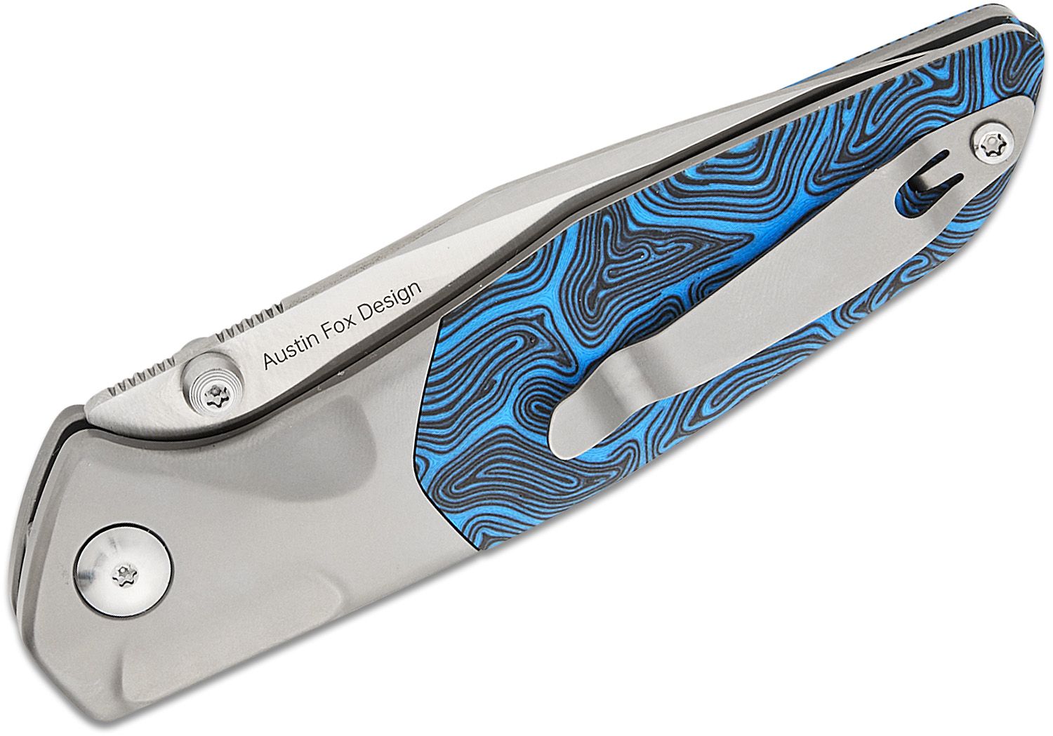 Real Steel Knives Austin Fox Hoeft Button Lock Folding Knife 3.27