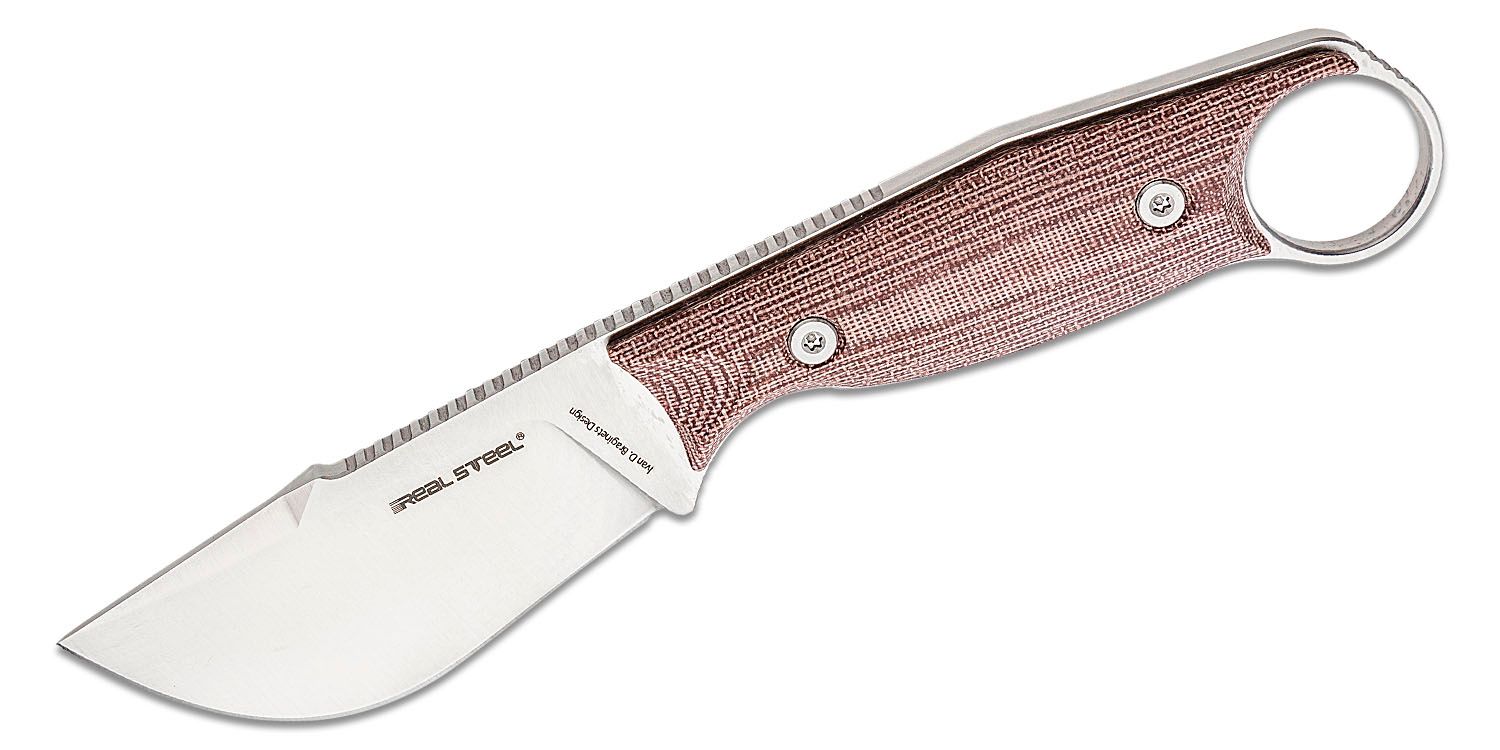 Real Steel Knives Furrier Knife Fixed 2.99 Satin Skinner Blade