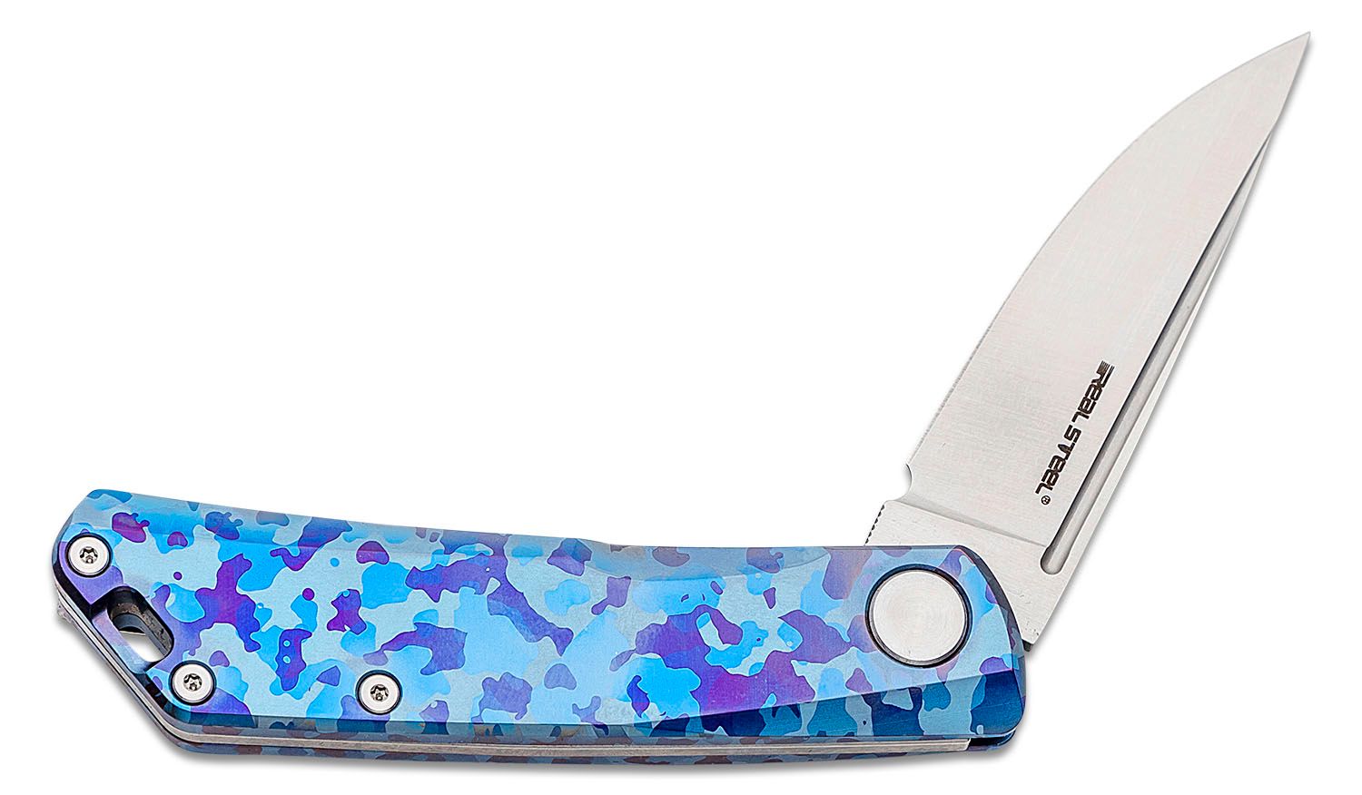 Real Steel Luna, Titanium Blue Camo 7001TC-BC slipjoint pocket