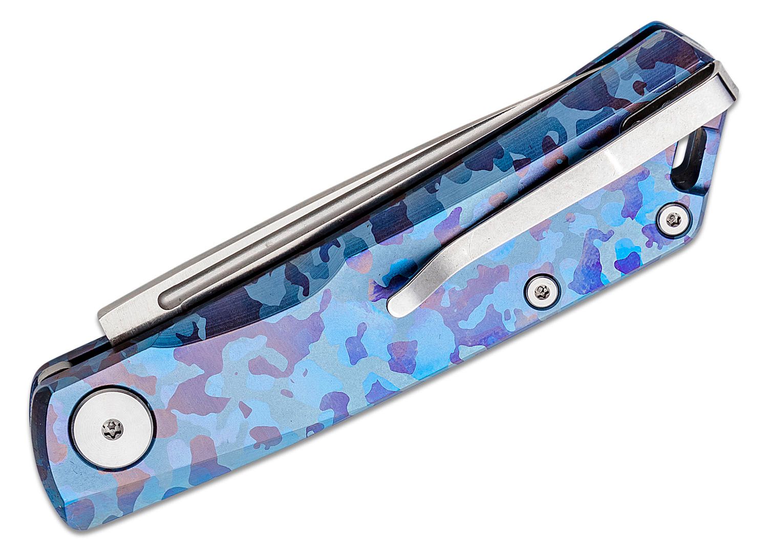 Real Steel Luna, Titanium Blue Camo 7001TC-BC slipjoint pocket