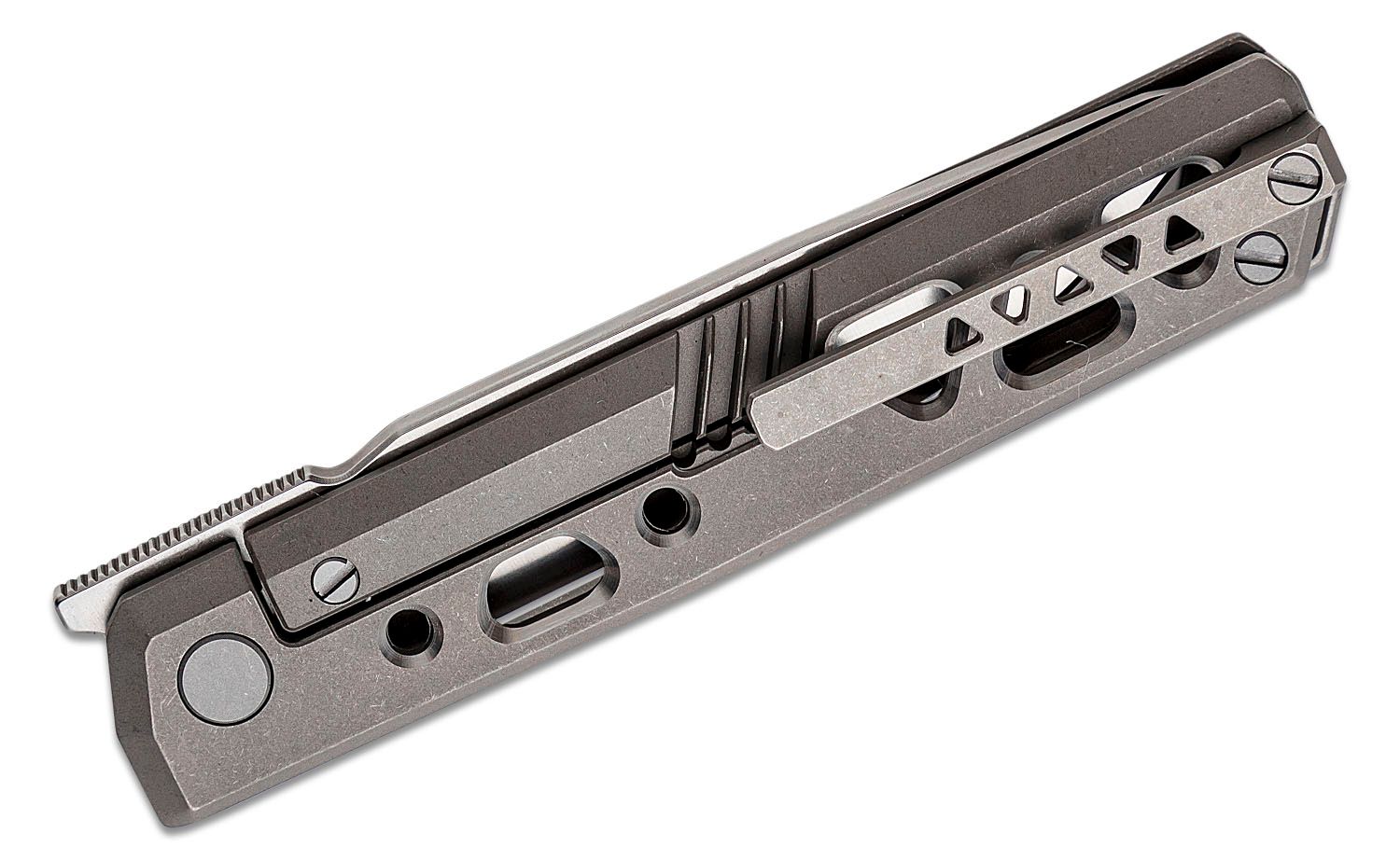 Real Steel Burns Folding Knife Black Titanium Handle VG-10 Plain Edge  RS7661S