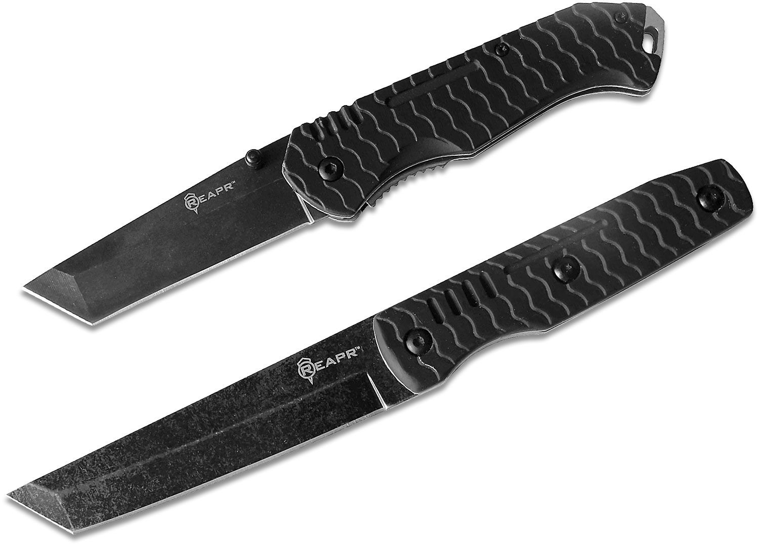 Reapr 11008 2-Piece Knife Combo Set, Black Tanto Blades, Black ABS 