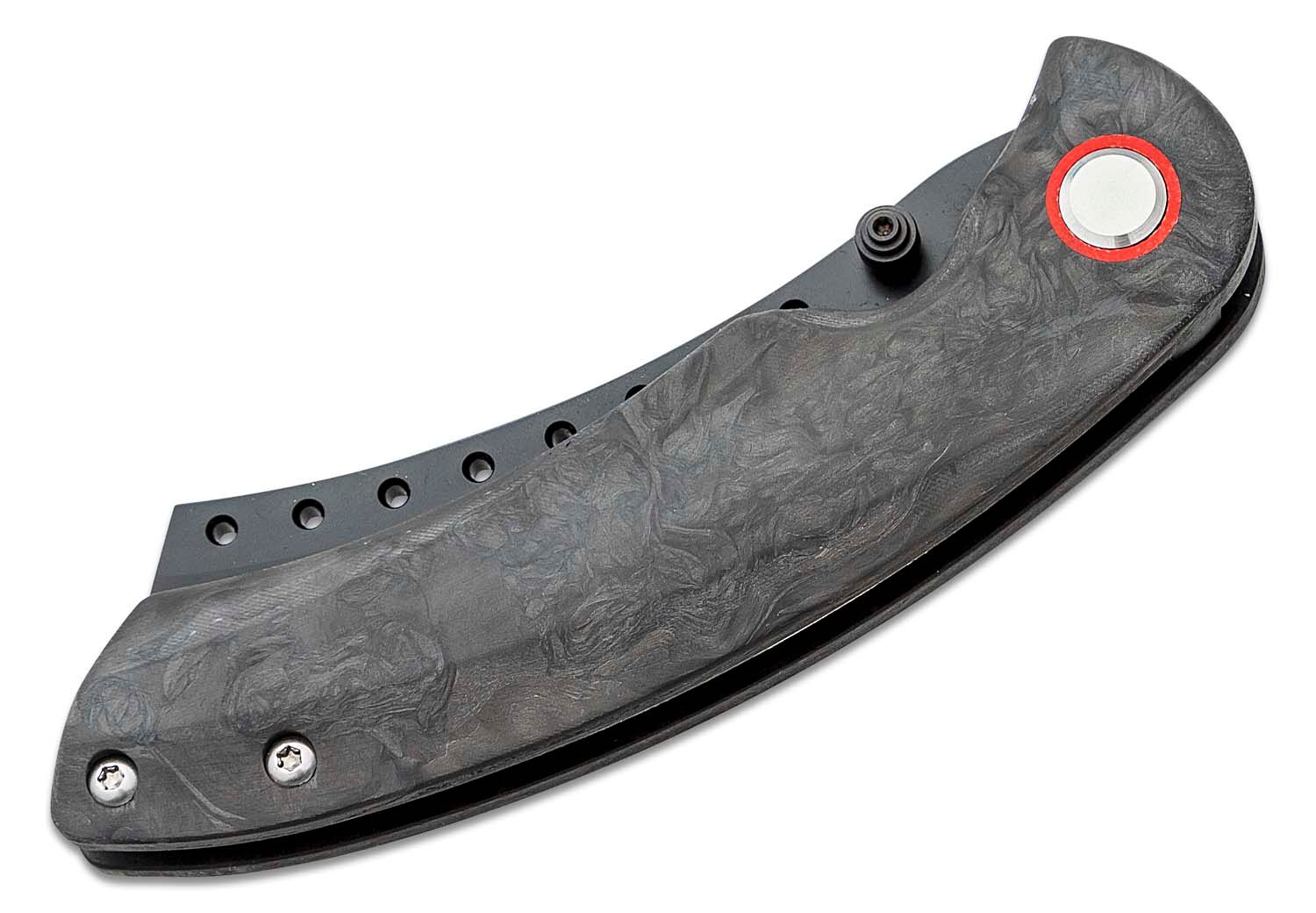 Hell Razor P Series Black Marbled Carbon Fiber Handle Black Stonewash – Red  Horse Knife Works