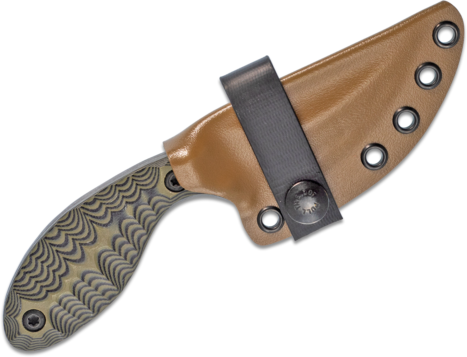 Red Meat Steel Custom Jambi Fixed Blade Knife 3.25" AEBL Double Edge