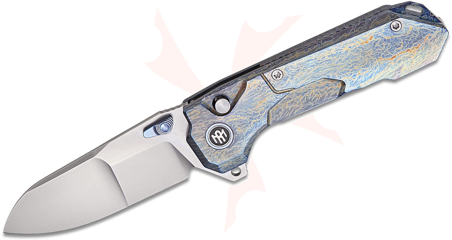 ★Refinish and Multilayer RelicStrato★ Remette Knives RT-Cosmic Button Liner Lock Flipper Knife 3