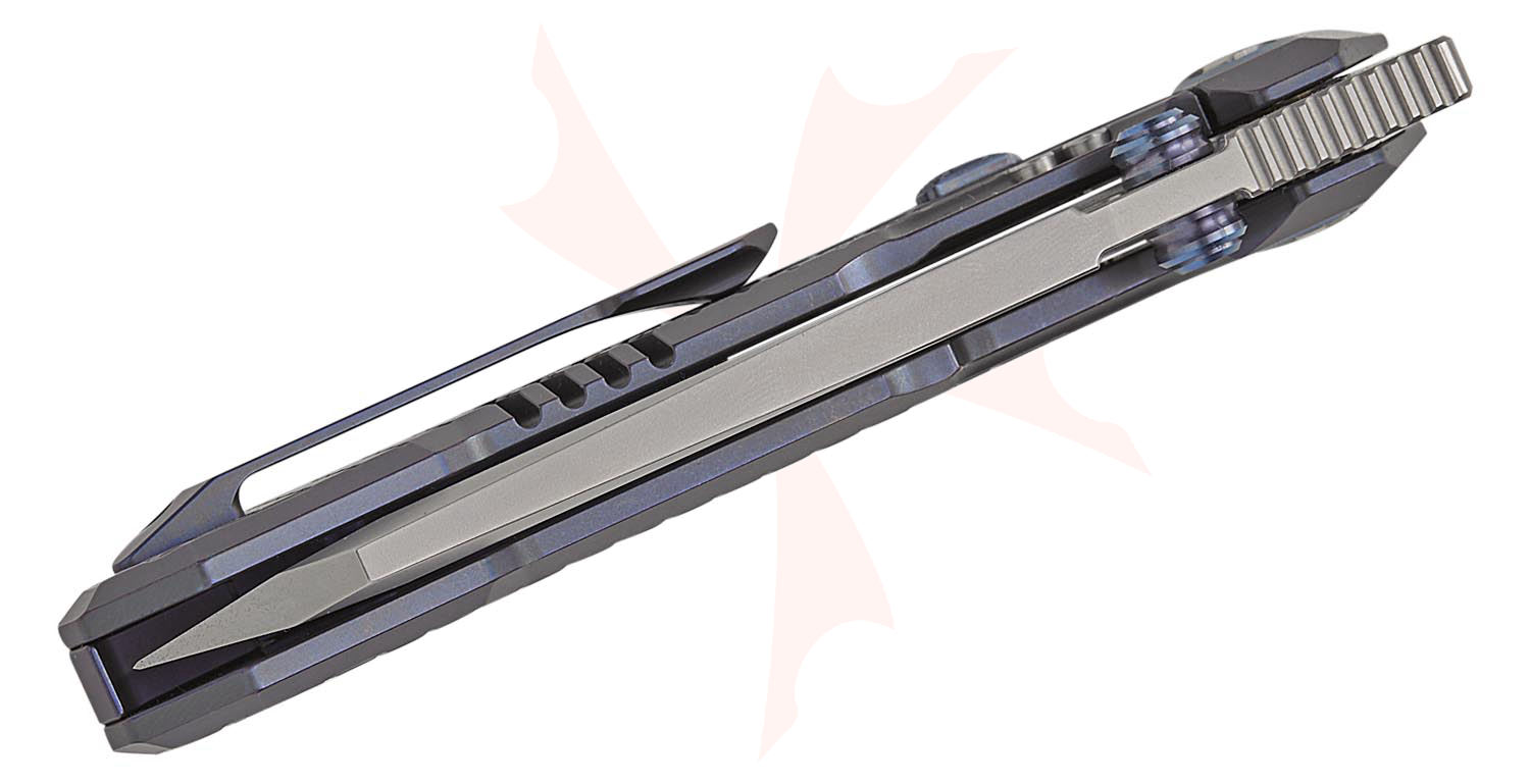 Remette Knives RT-Cool Leopard Frame Lock Front Flipper Knife 3.54