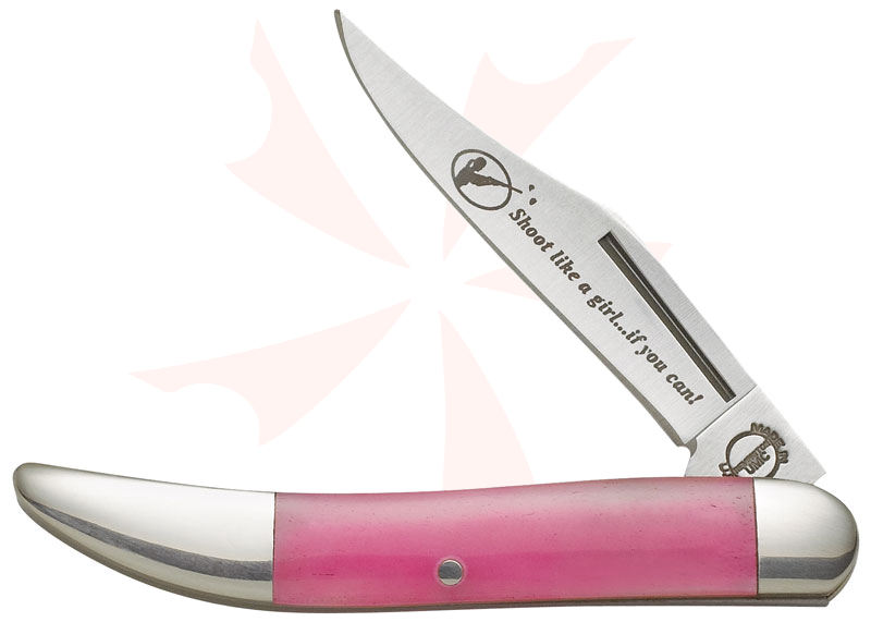 Remington Shoot Like A Girl Mini Toothpick Pocketknife with Pink