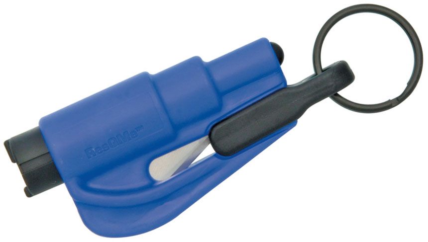 resqme Quick Car Escape Keychain Rescue Tool, Blue - KnifeCenter