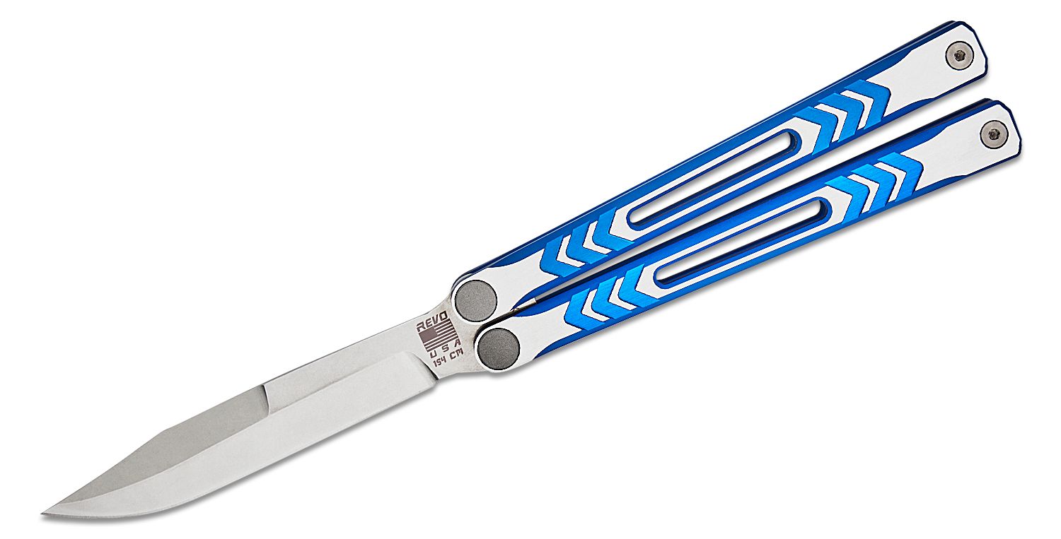 Balisong Butterfly Knife Clip point Blade Silver