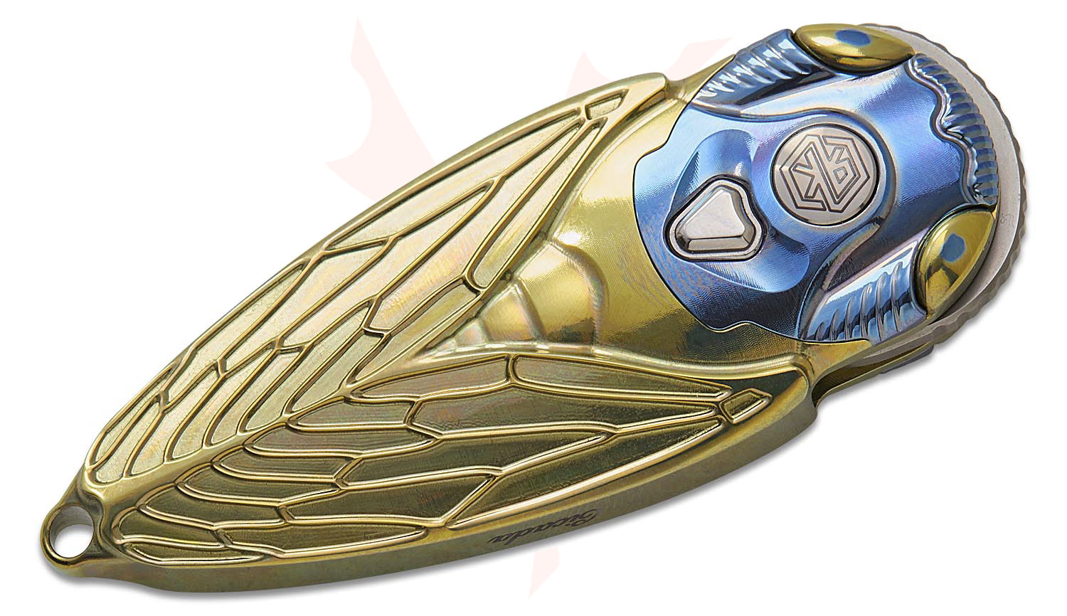 Rike Knife Cicada Miniature Keychain Button Lock Folding Knife