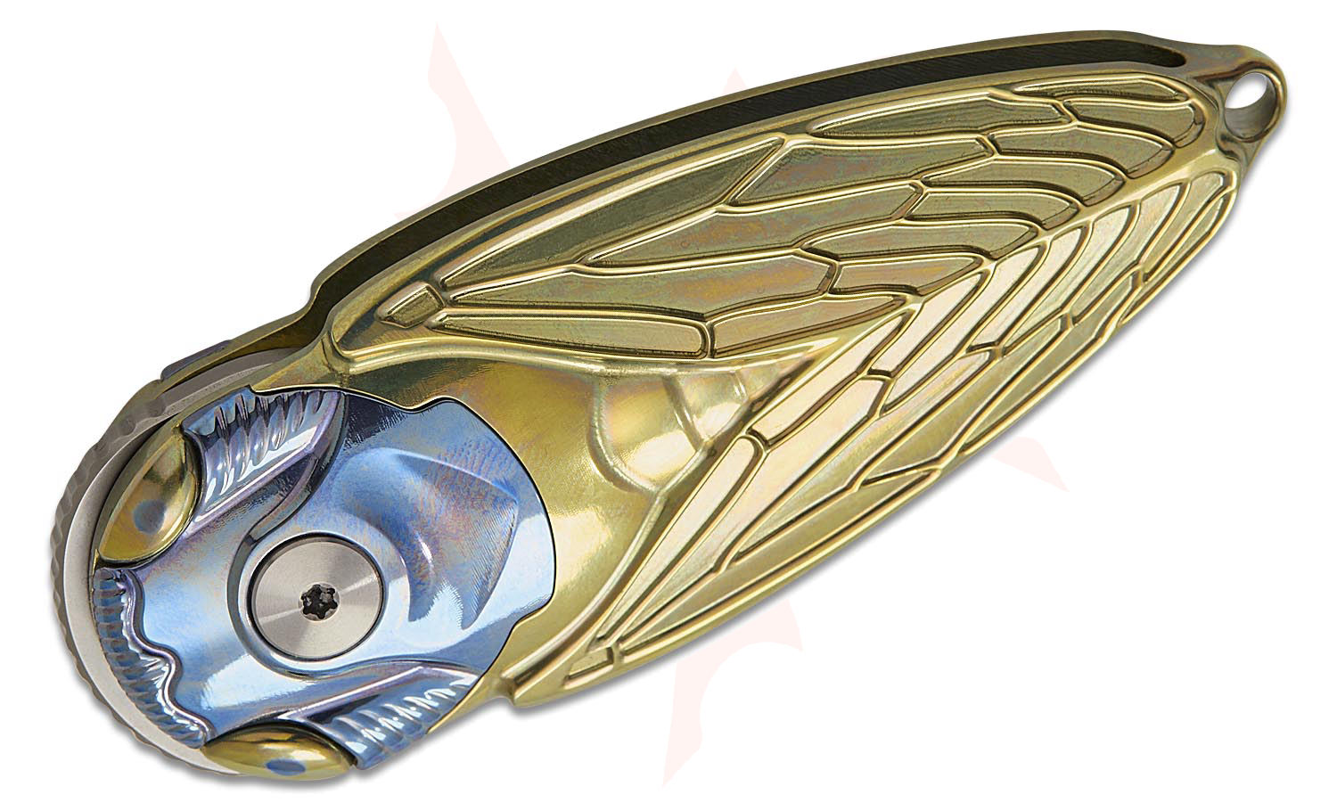 Rike Knife Cicada Miniature Keychain Button Lock Folding Knife