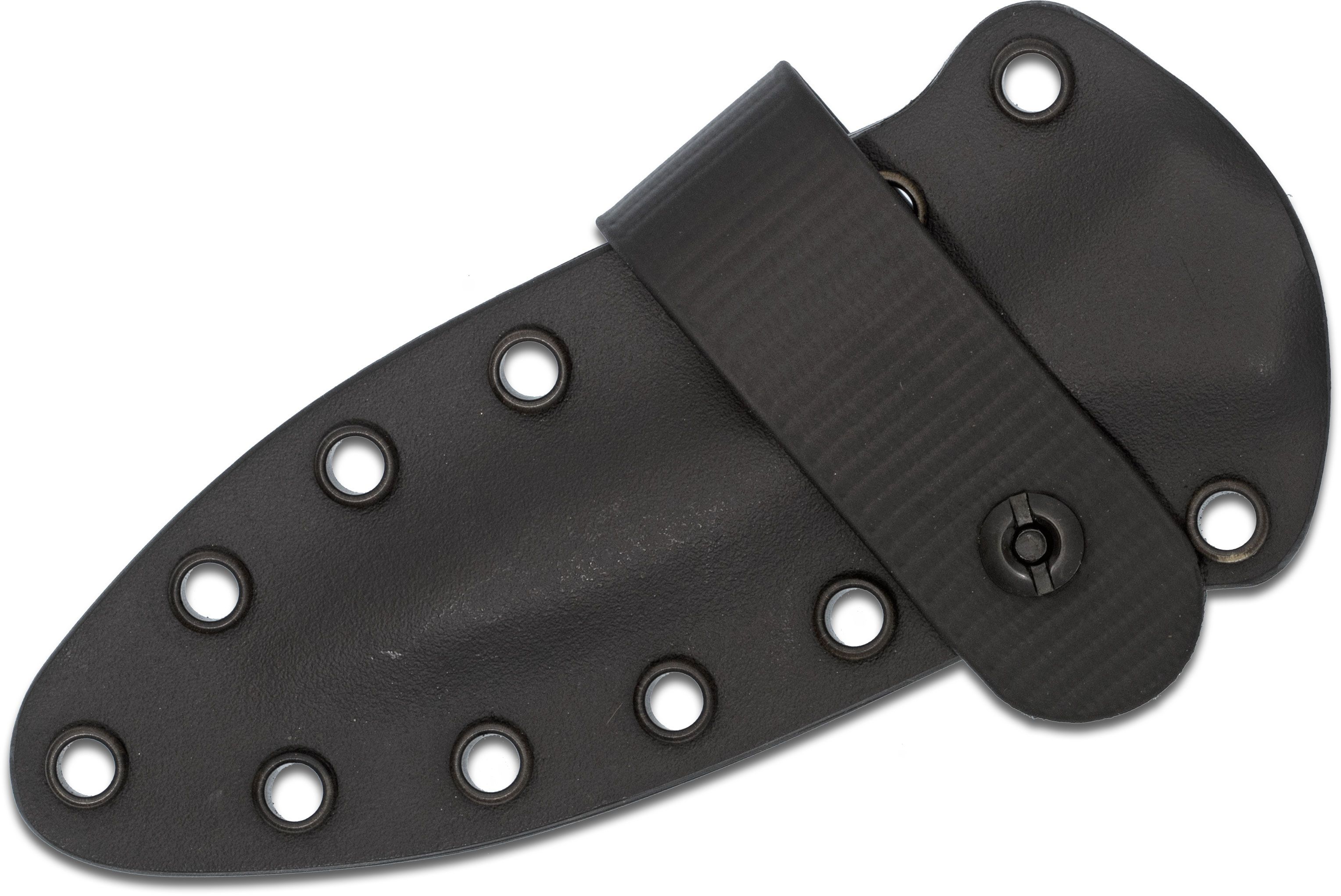 RMJ Jackdaw Cleaver Style Fixed Blade Black G10 Scales w/ Tungsten Cerakote  Nitro V Plain Edge