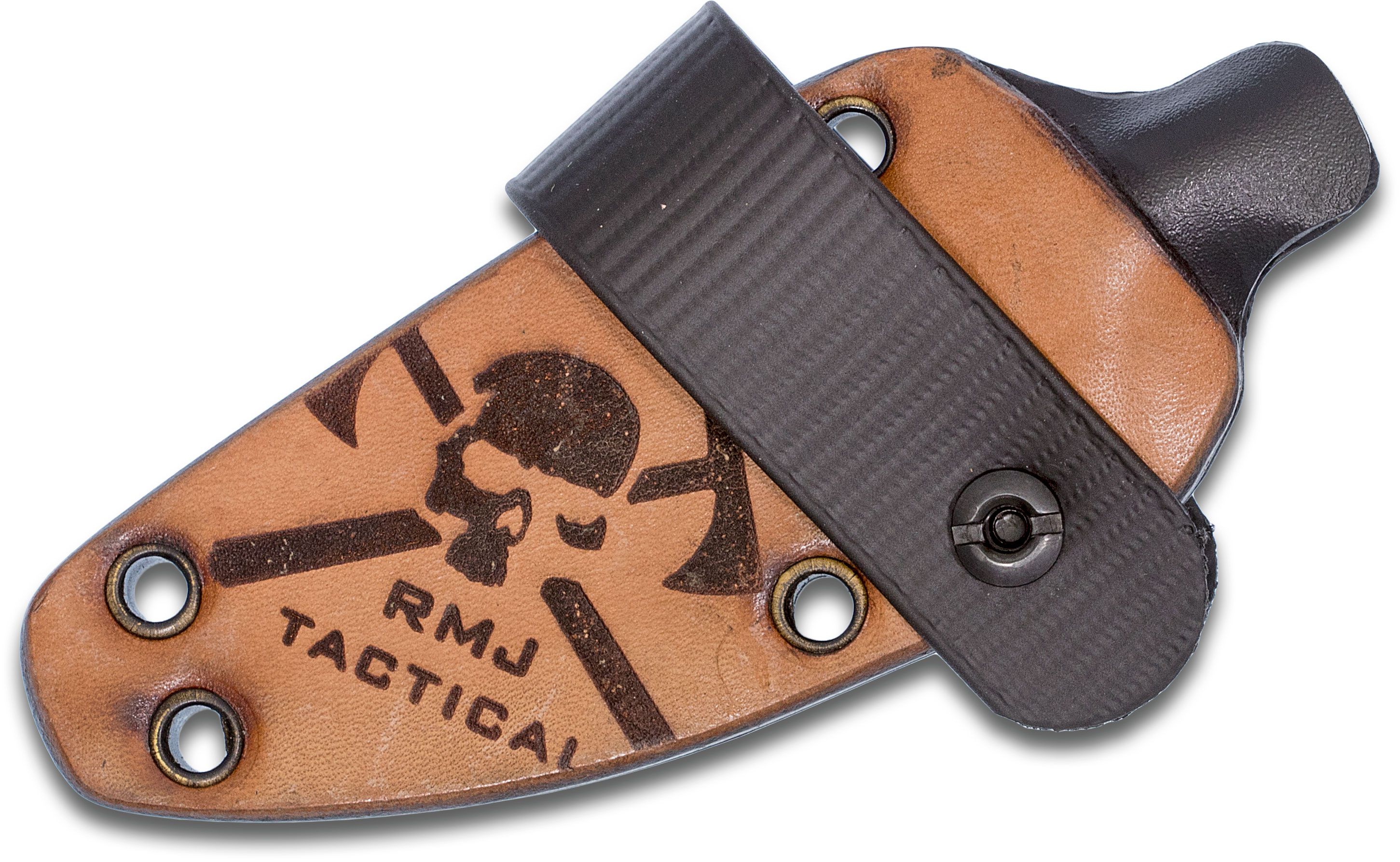 RMJ Tactical Hybrid Leather/Kydex Sheath for the Sparrow Fixed Blade,  Sheath Only - KnifeCenter