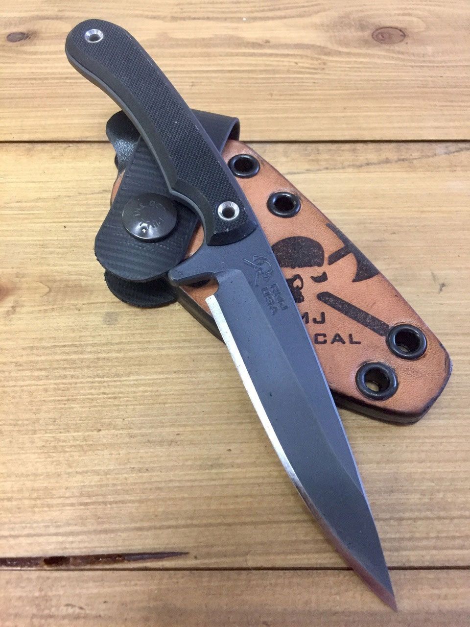 Kydex and Leather Hybrid Knife Sheath 