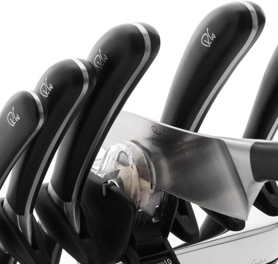 Robert Welch Signature Six Piece Knife Block Set with Sharpener