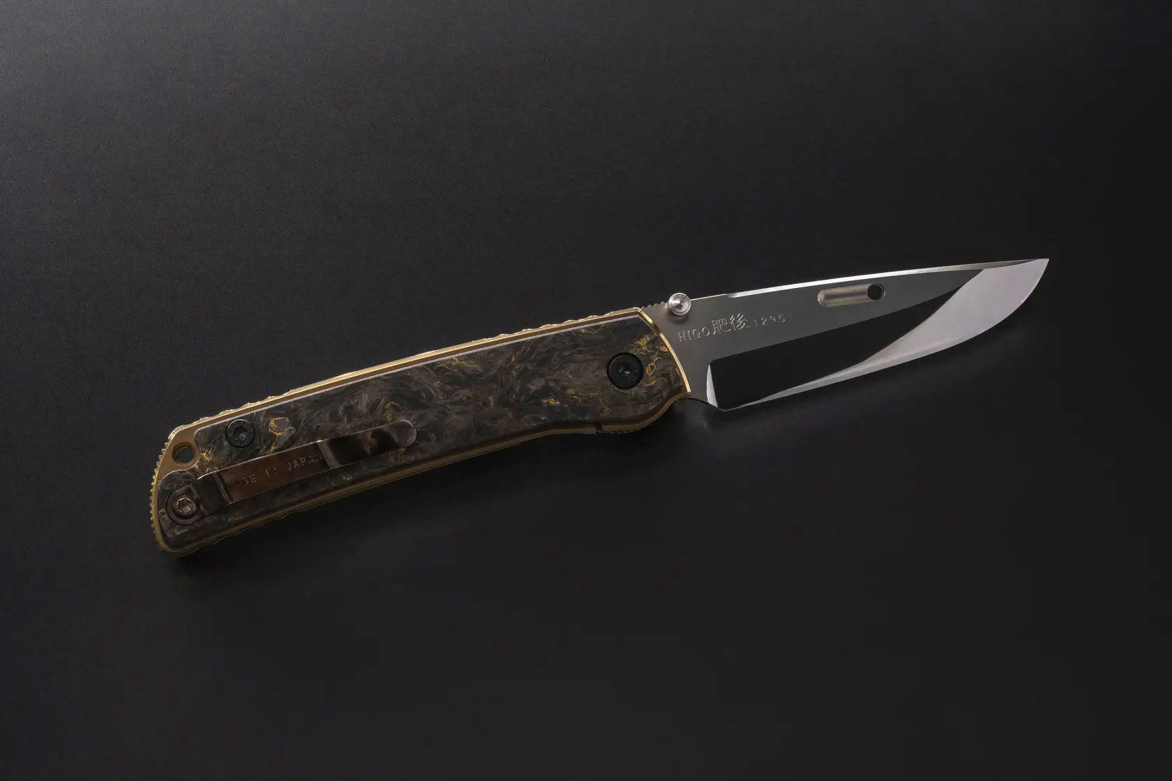 スティーブ　モーガン　9'0\" ハンドシェイプ Rockstead HIGO II X-FCF-ZDP (DMG) Japanese Folding Knife 3.5