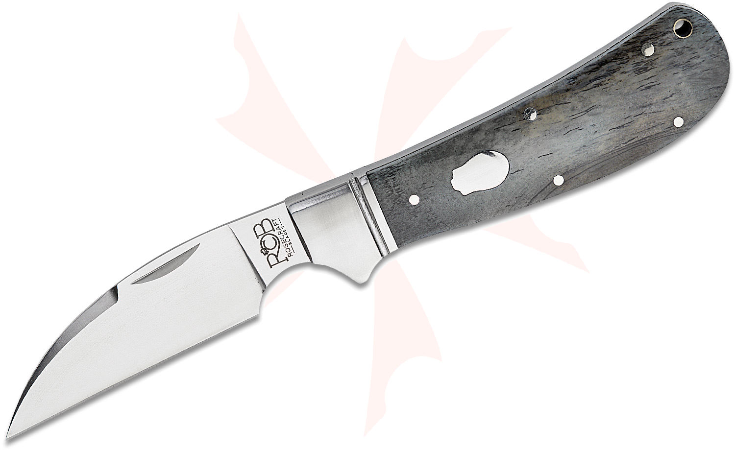 RoseCraft Cinch River swayback slipjoint knife on white background