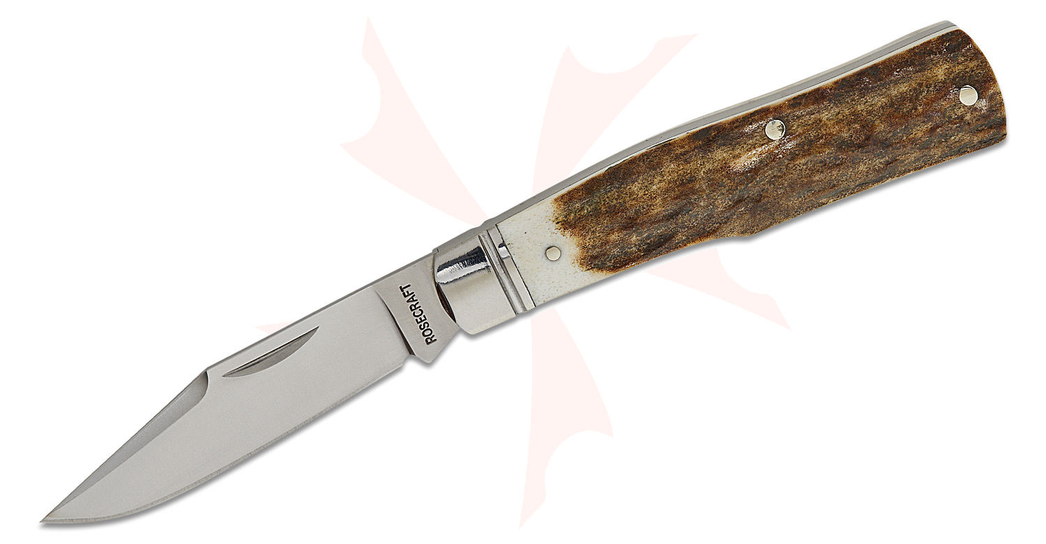 RoseCraft Blades Savage Creek Gunstock Slipjoint Folding Knife 2.8
