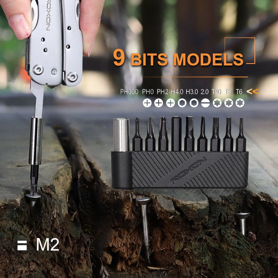 Roxon Modular Multi-Tool 9-Piece 4mm Bit Set - KnifeCenter - BITS01