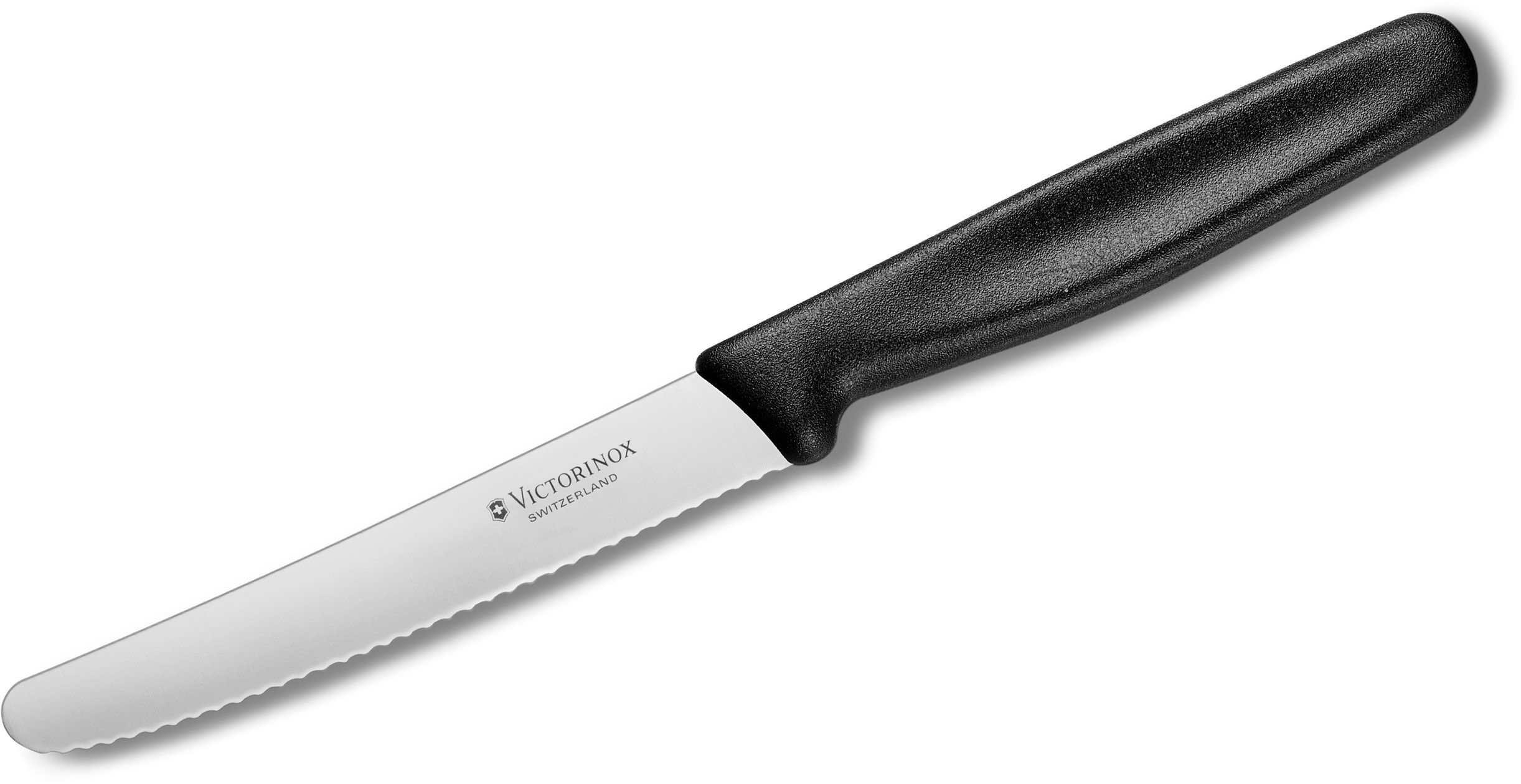 Victorinox Classic Steak Knife Set 7.6029.41, Part Serrated Blade with  Black Handle, Set of 4
