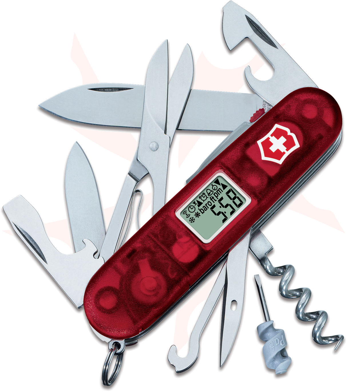 Victorinox Swiss Army Traveller Lite Multi-Tool, Translucent Ruby 
