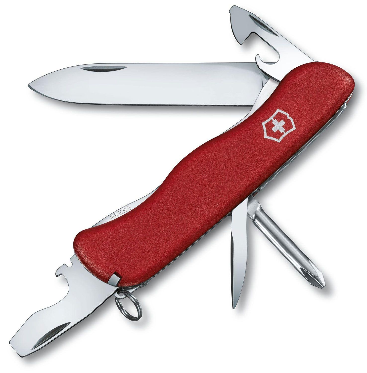  Victorinox Swiss Army Explorer Pocket Knife with Leather  Pouch, Red, 91mm : Folding Camping Knives : Sports & Outdoors