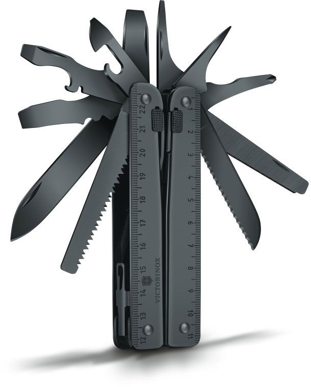 Victorinox Swiss Army Knife Black Swisstool Spirit XBS W-Pouch  3.0224.3CNUS2 NIB 46928119622